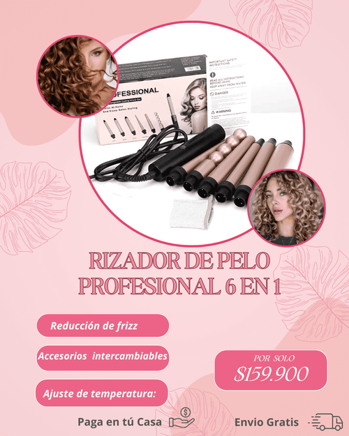RIZADOR DE PELO PROFESIONAL 6 EN 1 - Electicarshop