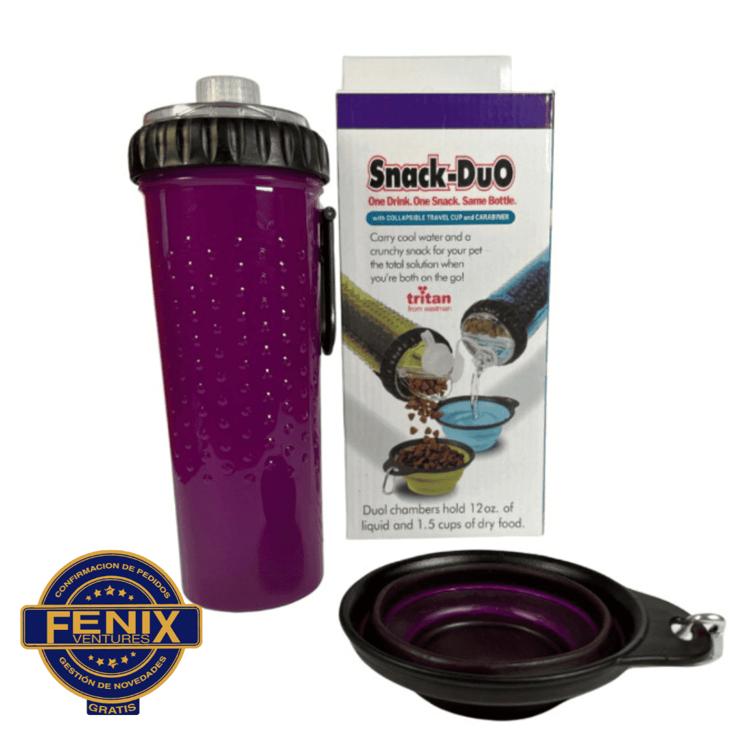 BOTILITO PORTA COMIDA Y AGUA + PLATO - Electicarshop