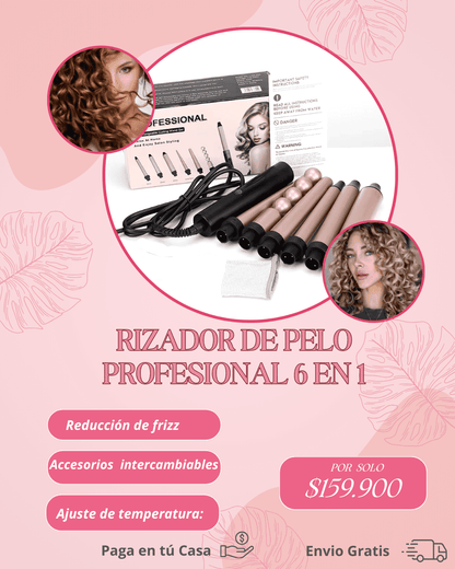 RIZADOR DE PELO PROFESIONAL 6 EN 1 - Electicarshop