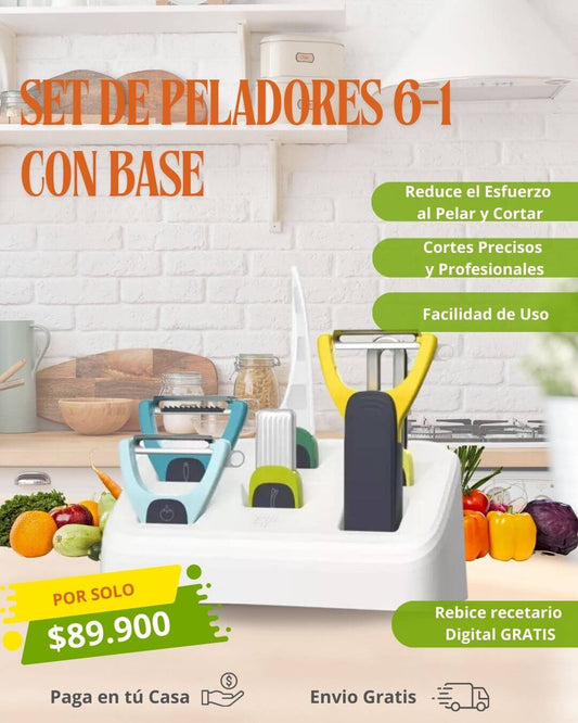 SET DE PELADORES 6 - 1 CON BASE - Electicarshop