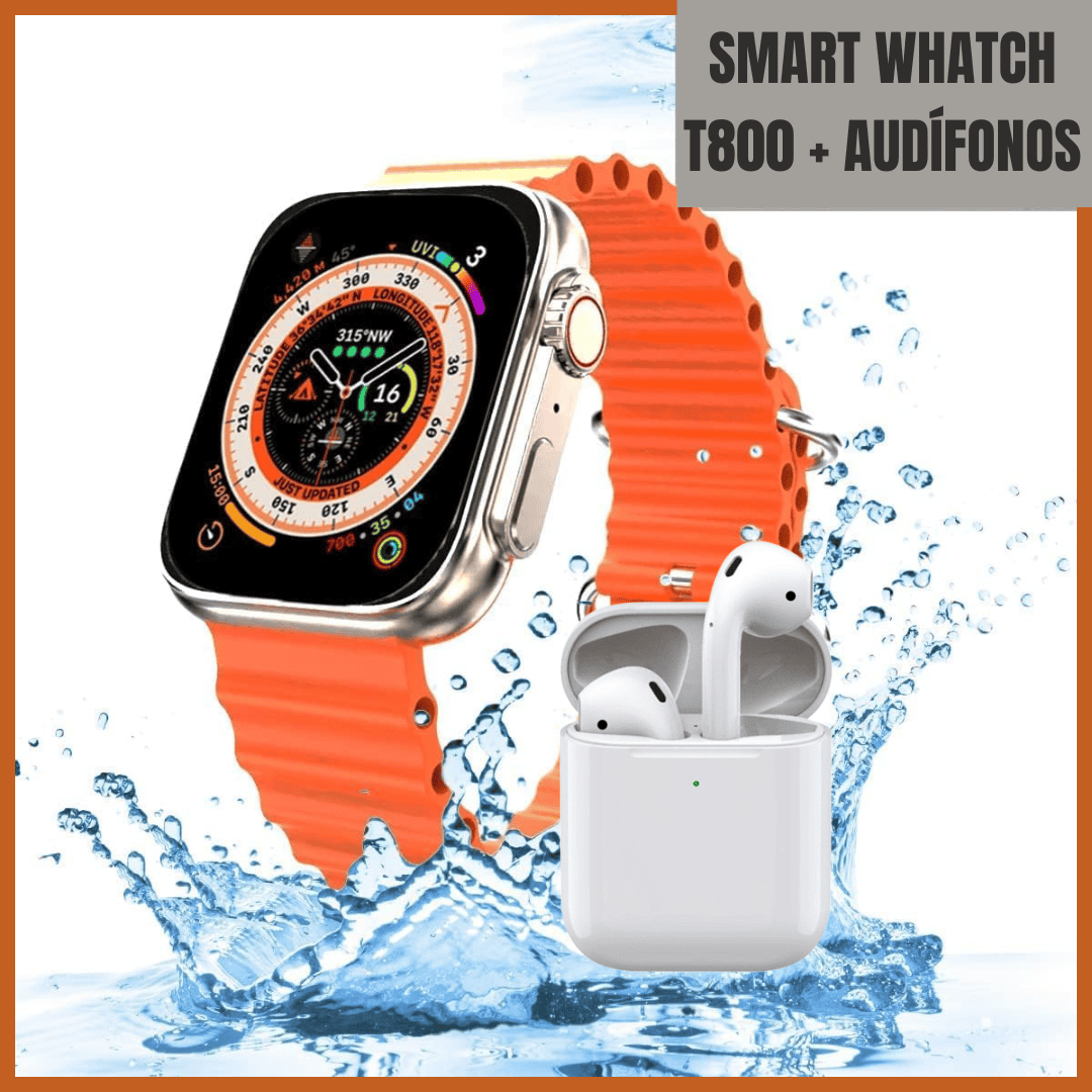 Smart Whatch T800 + Audífonos - Electicarshop