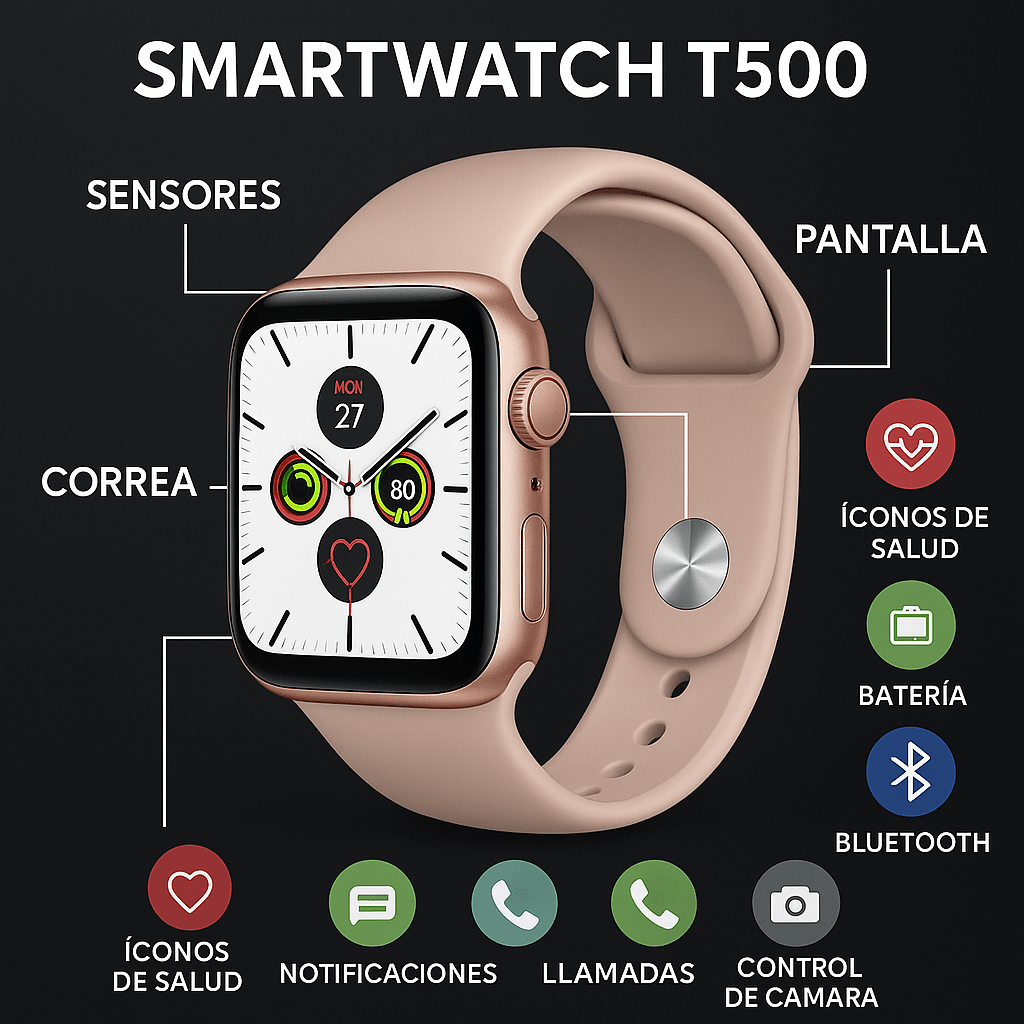 SMARTWATCH T500 - Electicarshop
